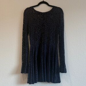 For Love And Lemons Navy Long Sleeve Lace Dress